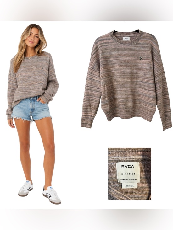 RVCA Sweaters - RVCA Garcia Striped Sweater